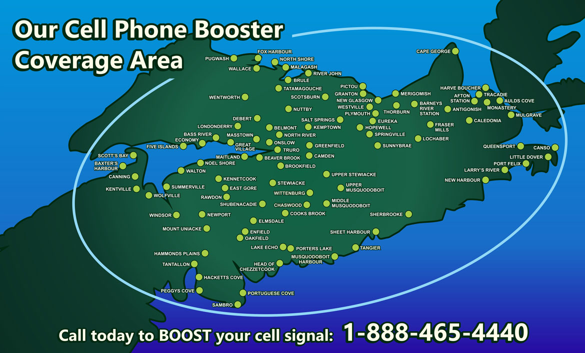 Coverage Map for SureCall Mobile Signal Boosters