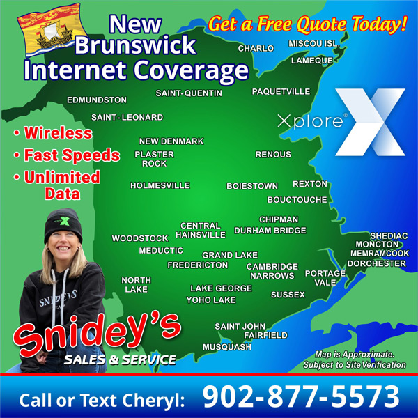 Snidey's Xplore Coverage - New Brunswick